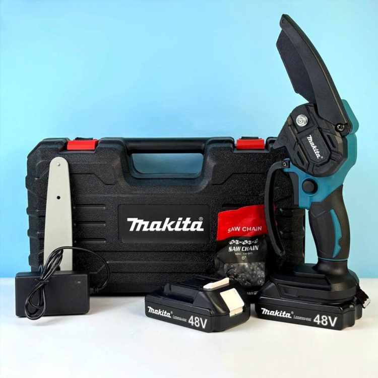 Аккумуляторная цепная мини пила 48v makita